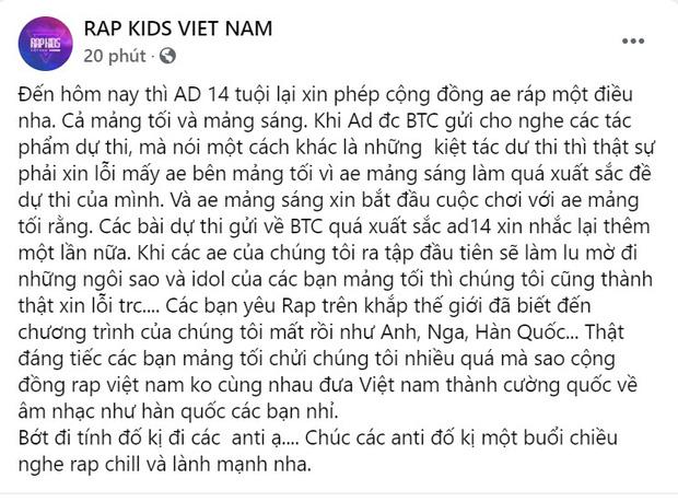 Trước bão chỉ trích Rap Kids, rapper Cam lên tiếng bênh vực, nhắn nhủ dân mạng đừng nhận con cháu nếu show thành công-5