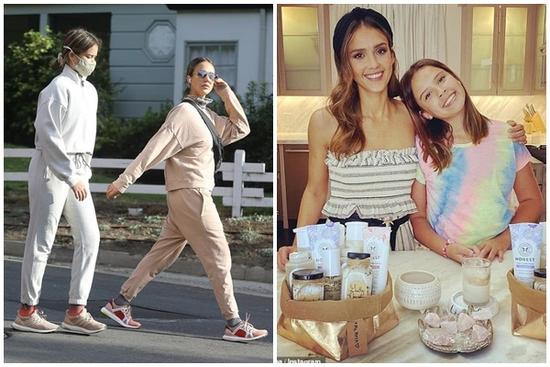 'Thiên thần bóng tối' Jessica Alba gần 40 mà đi với con gái 12 tuổi nhìn như chị em, mẹ con diện đồ đôi dạo phố