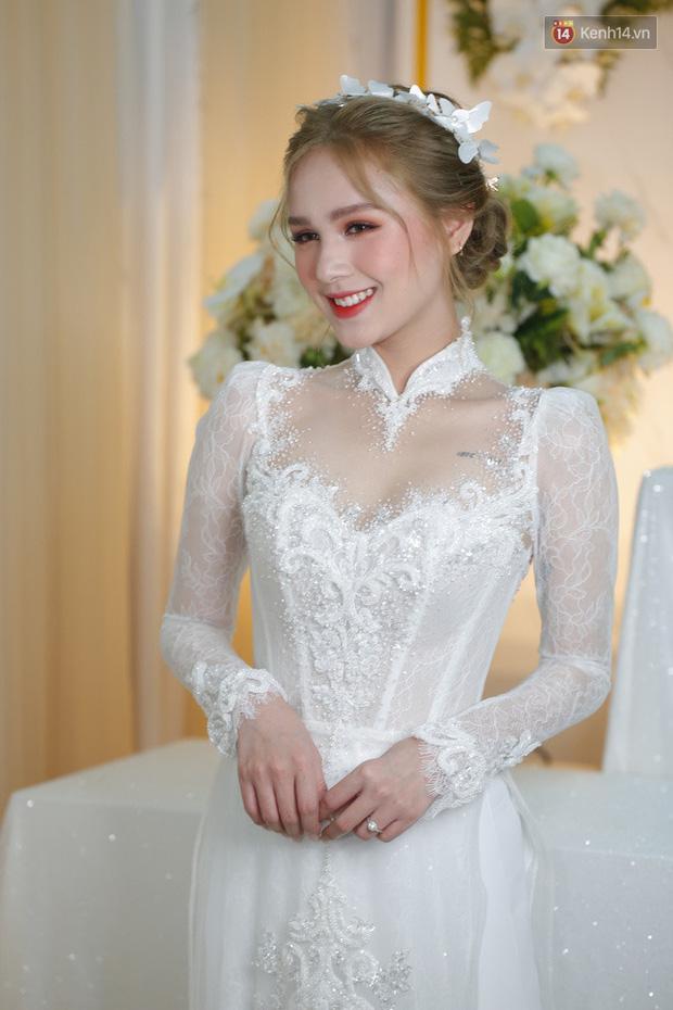 Cô dâu của streamer giàu nhất Việt Nam: Xoài Non makeup long lanh, tóc búi sang như gái Pháp-3