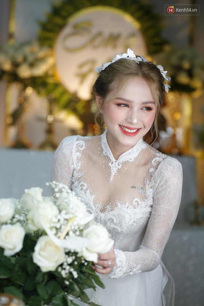 Cô dâu của streamer giàu nhất Việt Nam: Xoài Non makeup long lanh, tóc búi sang như gái Pháp-7