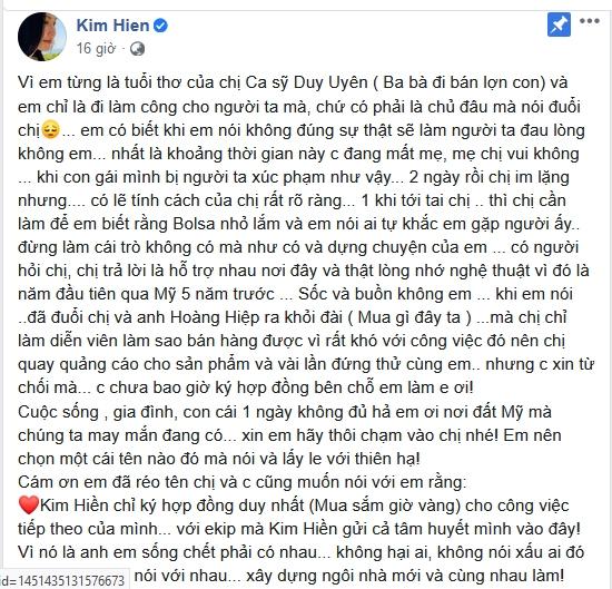 Kim Hiền công khai mắng Duy Uyên Mắt Ngọc dìm mình giữa đất Mỹ khó khăn-1