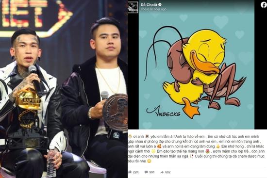 Mặc tranh cãi, Dế Choắt gửi lời yêu thương đến GDucky: 'Anh tự hào về em'