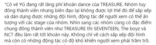 YG bị chê lãng phí tài dance của Treasure, fan bật tanh tách dance đừng để gãy xương, vỡ giọng-3