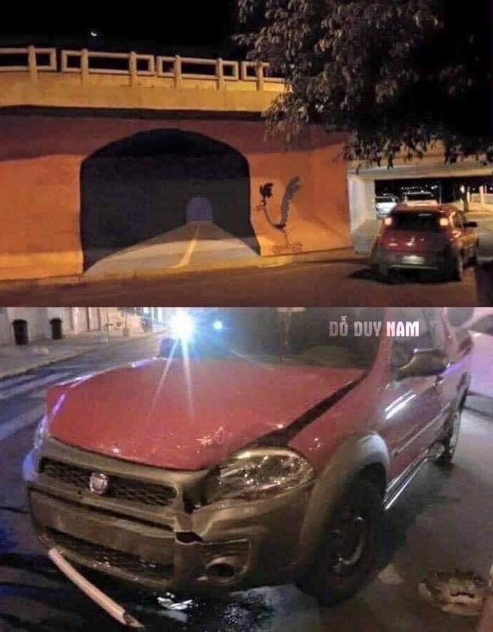 Cú lừa tranh 3D khiến tài xế dở khóc dở cười, trách ai bây giờ, trách mình đen-3