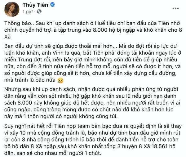 Bị chê trách mập mờ với 150 tỷ, Thủy Tiên cứng rắn: Chị book vé cho em cầm tiền phát luôn nè-4