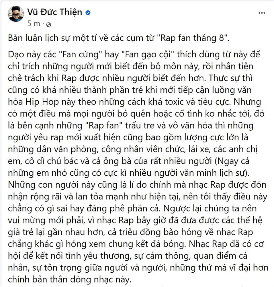 Rhymastic nói về Rap fan tháng 8: Cứ chửi và lên án, Rap Việt vẫn lớn mạnh-4