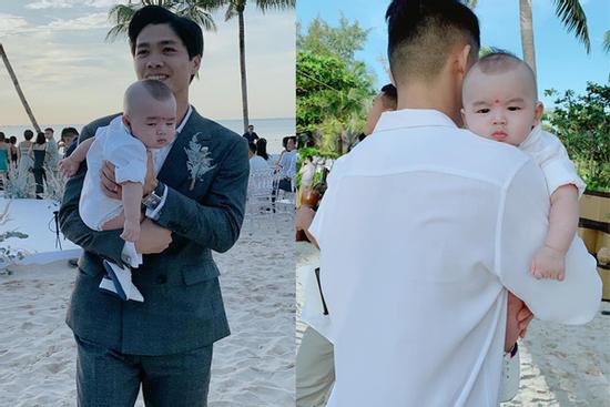 Xuất hiện hotkid ở đám cưới Công Phượng, loạt cầu thủ nổi tiếng tranh nhau bế bồng