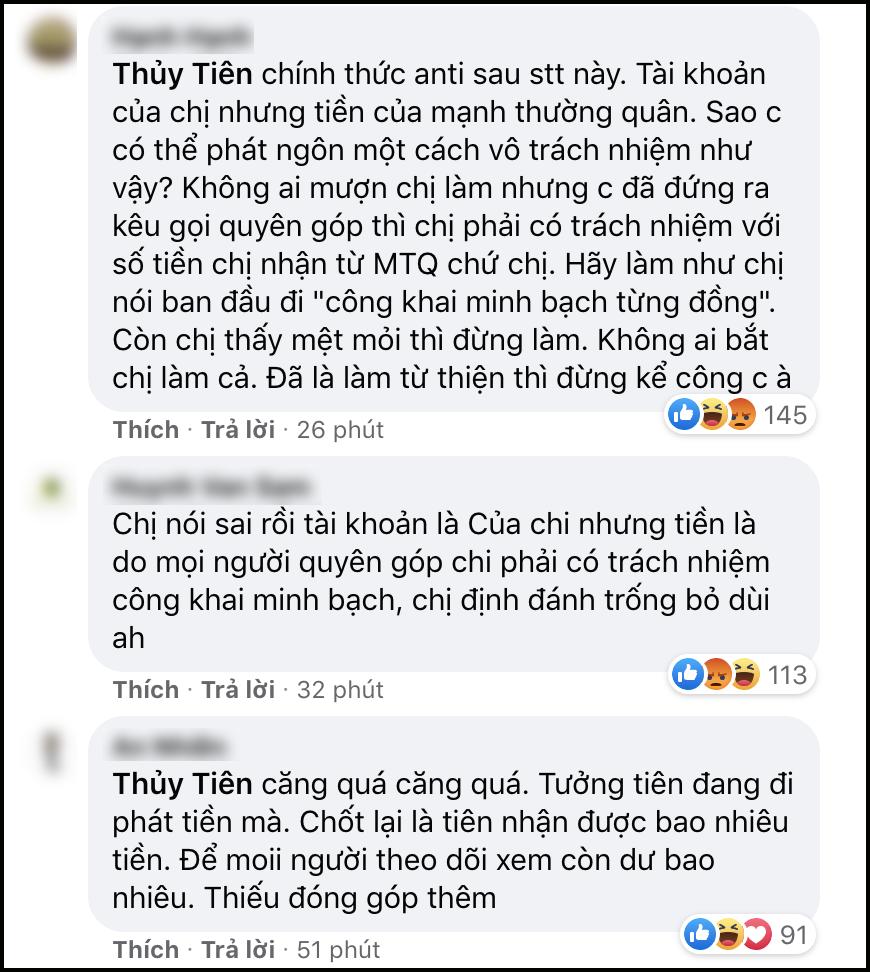 Thủy Tiên nhận rổ gạch đá khi đáp trả antifan chuyện đóng mở tài khoản cứu trợ-3
