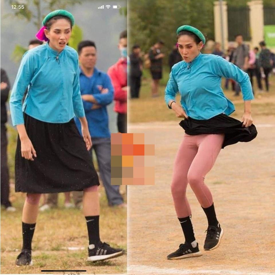 Võ Hoàng Yến đá bóng hăng máu đến nỗi tốc cả váy hớ hênh-2