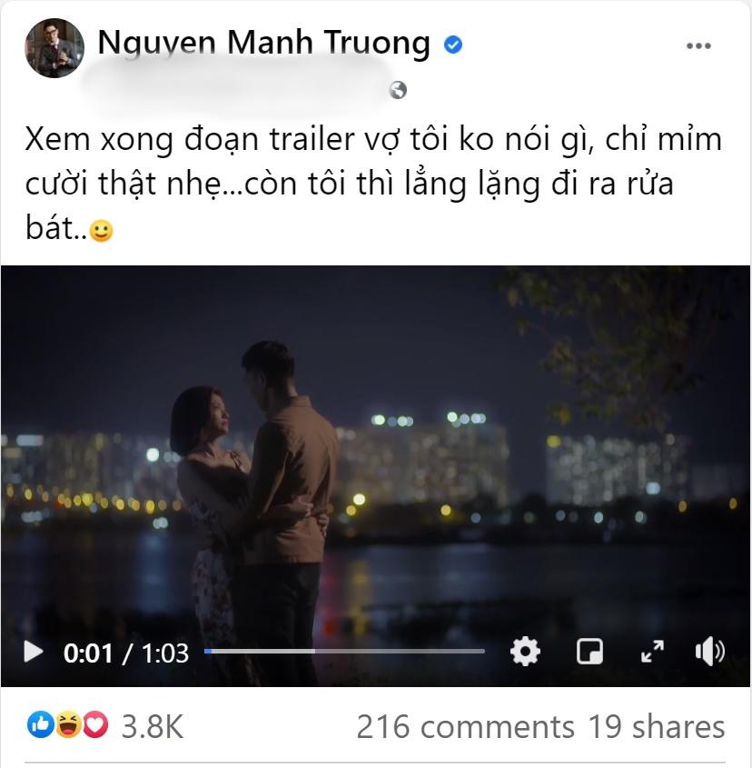Ghen tuông bệnh hoạn trên phim nhưng ở ngoài đời Mạnh Trường lại sợ vợ đến thế này đây-7