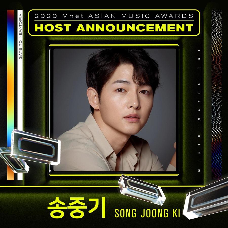 Mnet thông báo Song Joong Ki là host của lễ trao giải MAMA 2020 diễn ra vào ngày 6/12. Đây là lần thứ 3 Song Joong Ki trở lại vị trí MC chính của MAMA sau 3 lần năm 2012, 2017 và 2018.