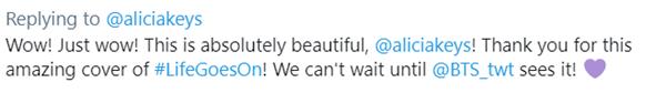 BTS hồi đáp khi Alicia Keys cover Life Goes On, fan tha thiết cả hai nên hợp tác ngay và luôn-3