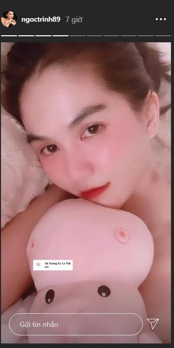 Ngọc Trinh lộ dấu vết hickey khi đăng ảnh bán khỏa thân-1