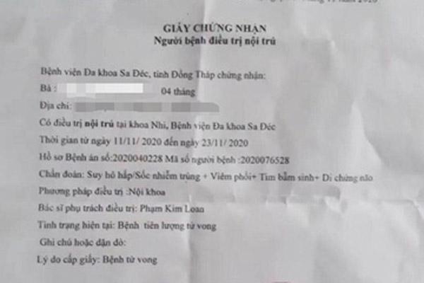 Sự thật về bé gái 4 tháng tuổi còn thở được đưa đến lò hỏa táng tại Đồng Tháp-4