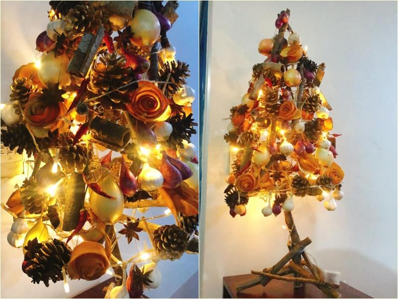 Mẹ 8X tự tay làm cây thông Noel hành tỏi, độ sáng tạo khiến hội chị em nể phục-5