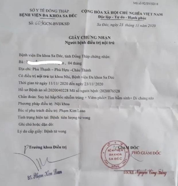 Sự thật về bé gái 4 tháng tuổi còn thở được đưa đến lò hỏa táng tại Đồng Tháp-3