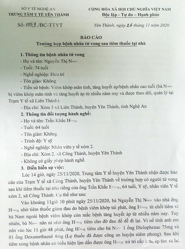 Giáo viên nghỉ hưu tử vong sau khi nhờ y tá tiêm thuốc tại nhà-2