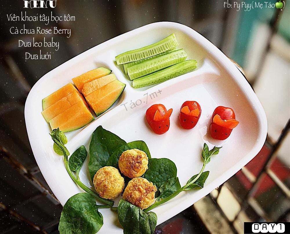 Mẹ trẻ 9x bật mí thực đơn ăn dặm cho bé, vừa giàu dinh dưỡng lại vừa đẹp mắt-2