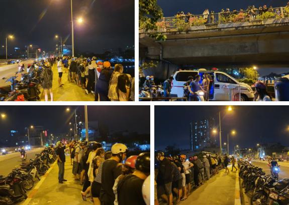 2 vợ chồng nhảy sông Sài Gòn tự tử, người dân chen chân đứng theo dõi, quay phim-3