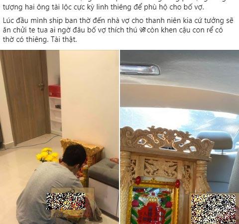 Ngày ra mắt, thanh niên tặng bố vợ tương lai bàn thờ, biết lý do ai cũng cười chảy nước mắt-1