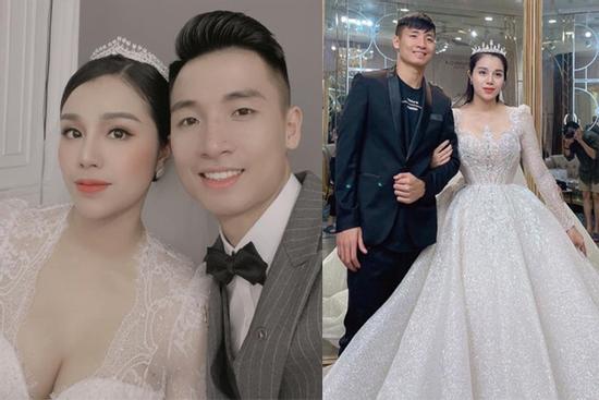 Bùi Tiến Dũng nhá hàng ảnh cưới, vòng 1 bốc lửa của cô vợ đại gia chiếm hết sóng