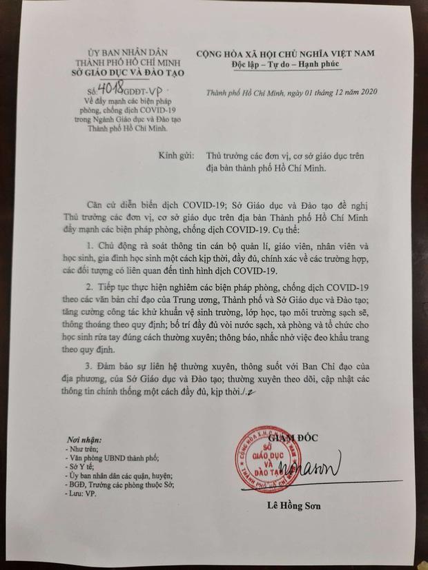 TP.HCM: 48 học sinh nghỉ học do có người tiếp xúc gần với bệnh nhân Covid-19-1