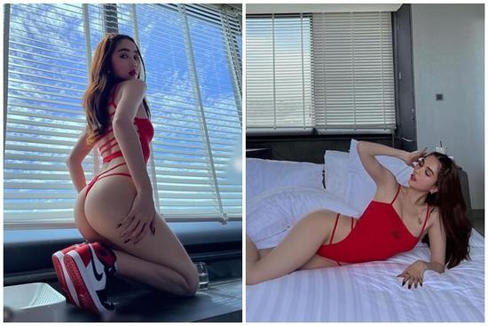 Tết tóc râu dế giống Jennie, Ngọc Trinh lại phô diễn body cực gắt với áo tắm cắt khoét