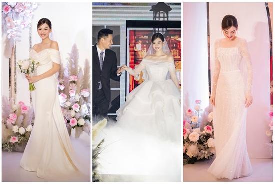 Những hình ảnh hiếm hoi cô dâu Tường San khoác lên mình bộ váy cưới cổ tích