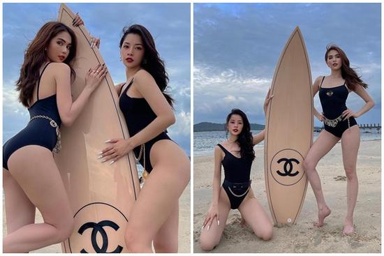 Full ảnh nét căng như tạp chí: Ngọc Trinh - Chi Pu bốc lửa bên ván trượt 250 triệu