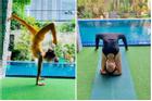 Ở tuổi 63, mẹ Hà Hồ gây choáng khi thực hiện tư thế yoga cực khó