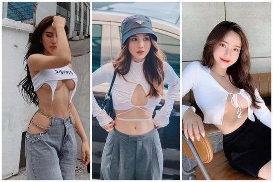 Ngọc Trinh và loạt người đẹp diện áo khoét ngực hiểm hóc phản cảm