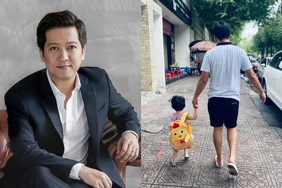 Bức ảnh Trường Giang dắt tay con gái đi học gây sốt