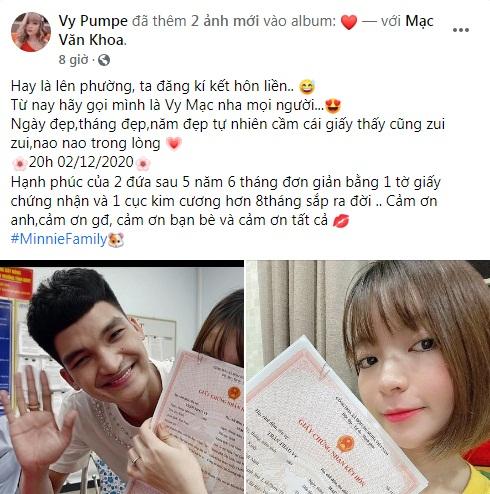 Trong lúc đợi con chào đời, Mạc Văn Khoa đưa vợ sắp cưới đi đăng kí kết hôn-1