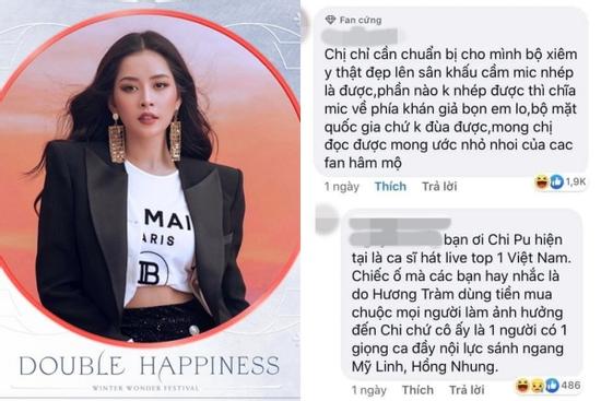 Fan Chi Pu khen thần tượng hát live sánh ngang Diva Hồng Nhung