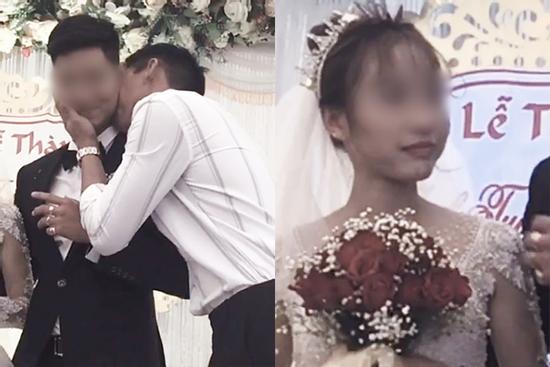 Chú rể bị cưỡng hôn trên sân khấu, phản ứng của cô dâu làm ai cũng bất ngờ