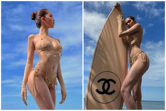 Ngọc Trinh diện bikini nude nhìn thoáng tưởng không mặc gì