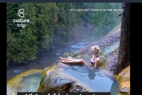 Hồ bơi nước nóng nằm giữa rừng