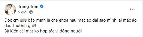 Trang Trần ví antifan như thú vì dám mắng cô sau vụ chê hoa hậu mặc áo dài-1