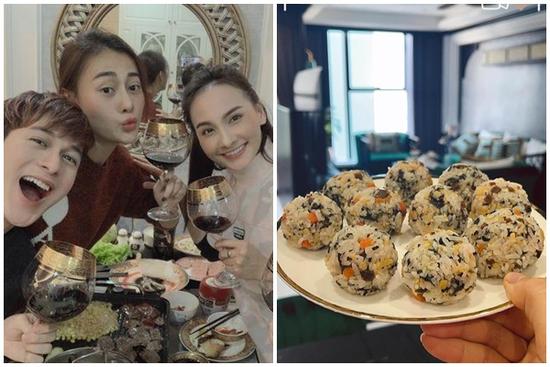 'Quỳnh Búp Bê' khoe cơm nắm Hàn Quốc tự làm