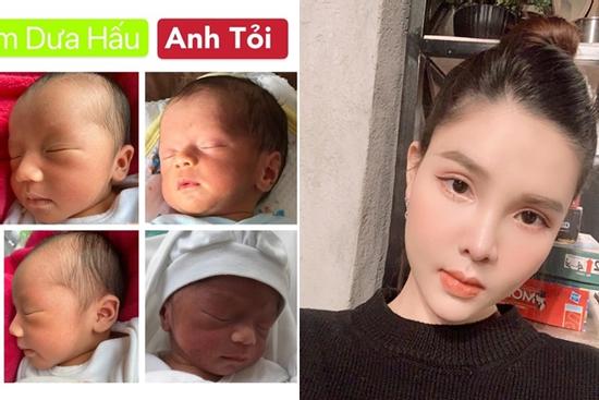 Kỳ Hân ghép ảnh so sánh 2 quý tử, dân mạng nhận xét bất ngờ