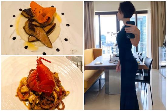 Thu Minh gây sốt vì ăn toàn sơn hào hải vị dáng vẫn nuột như thời con gái