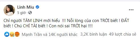 Linh Miu chúc mừng Chí Tài ra đi đột ngột: Tôi làm gì có trời đất chứng giám-3
