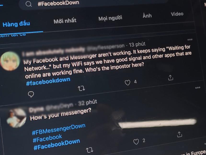 Facebook Messenger đang bị lỗi ở Việt Nam-2