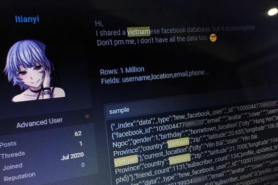 Hàng triệu tài khoản Facebook người dùng Việt bị hacker phát tán