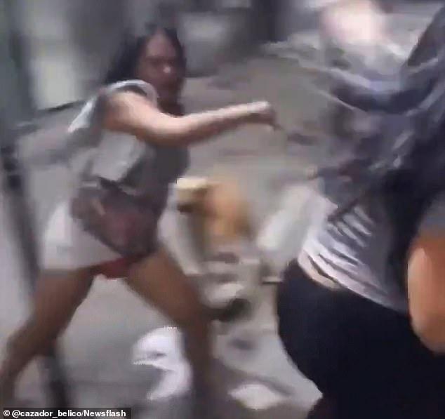 Clip: Thấy 2 cô gái đánh nhau, đội chó hoang cũng lao vào ăn hôi, cắn tụt quần nạn nhân-1