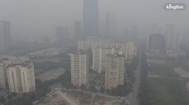Clip: Hà Nội ô nhiễm không khí nghiêm trọng, bầu trời mờ đục vì khói bụi-3
