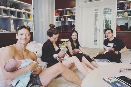 Nhà Hà Hồ gặp nhà Dương Khắc Linh: Ảnh 4 người ôm 4 con gây sốt
