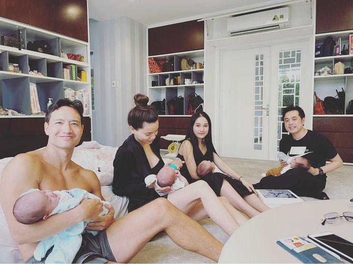 Nhà Hà Hồ gặp nhà Dương Khắc Linh: Ảnh 4 người ôm 4 con gây sốt-1