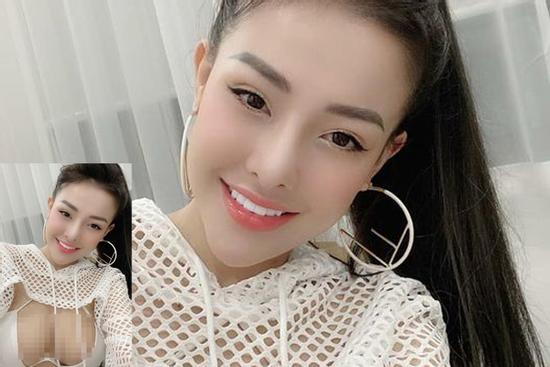 Ngân 98 lại gây tranh cãi, diện áo lưới hở toang hoác vòng 1