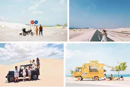 Bức ảnh chụp từ trên cao xuống 'tiểu sa mạc Sahara' Bàu Trắng nhìn đỉnh như châu Âu khiến dân mạng xuýt xoa lập kèo check-in